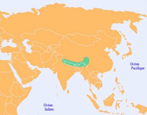 Répartition géographique du panda roux